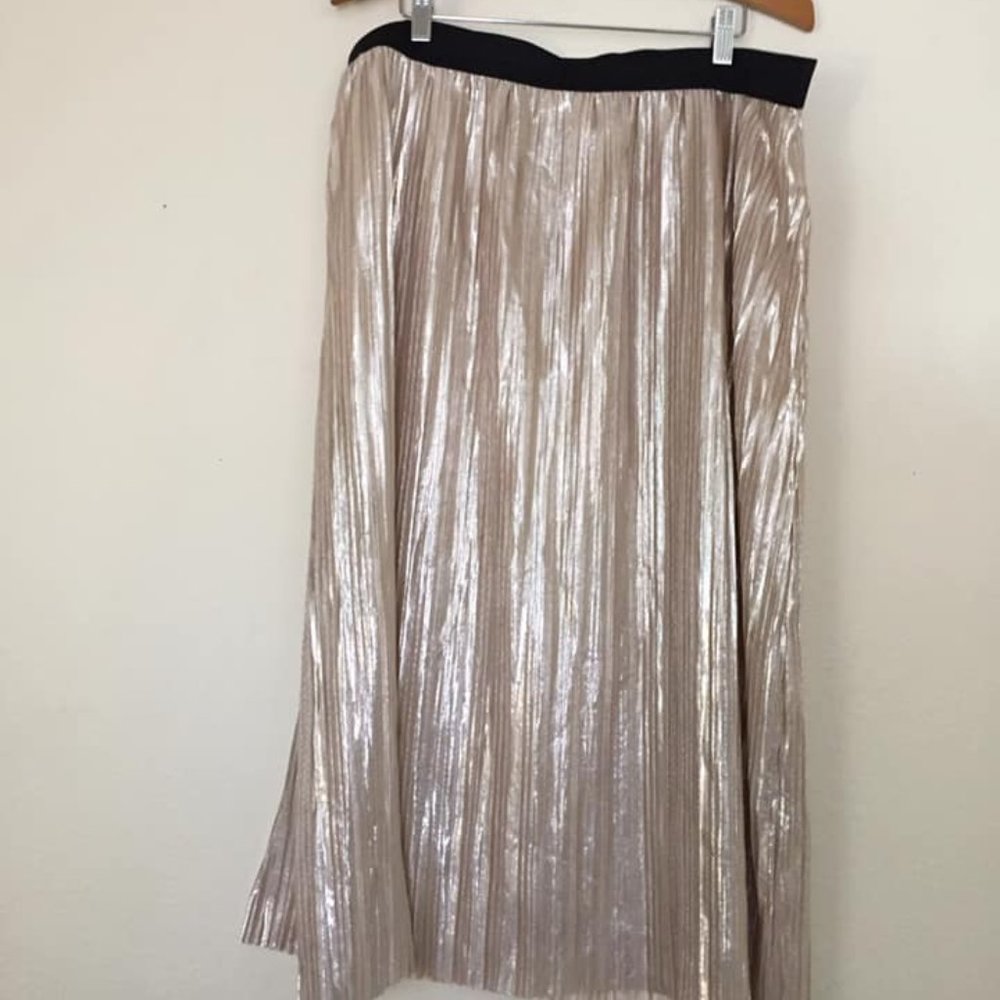 Gold Midi Skirt
